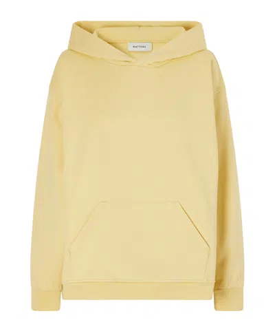 Matteau Organic Cotton-jersey Hoodie In Yellow