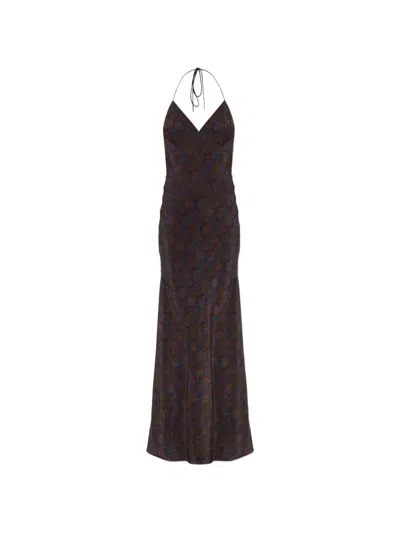 Matteau Paisley-print Halterneck Dress In Multi
