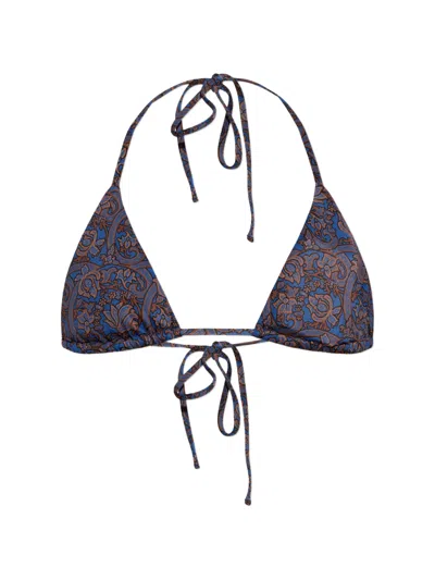 Matteau Paisley-print Triangle Bikini Top In Multi