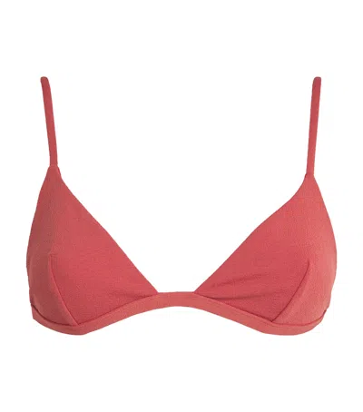 Matteau Petite Triangle Bikini Top In Pink