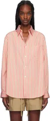 Matteau Pink Classic Stripe Shirt In Rose Stripe