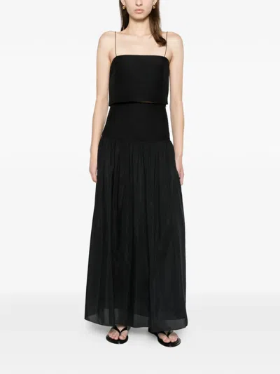 Matteau Pintuck Midi Skirt In Black