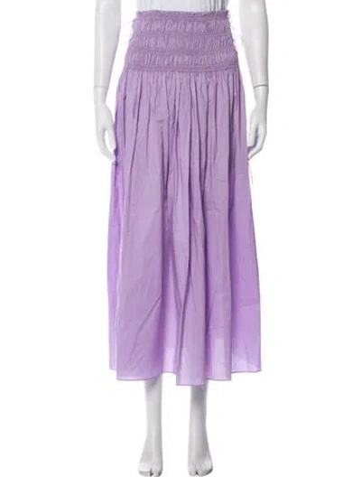 Pre-owned Matteau Pleated Accents Long Skirt In Purple