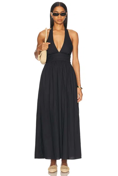 MATTEAU PLUNGE HALTER DRESS