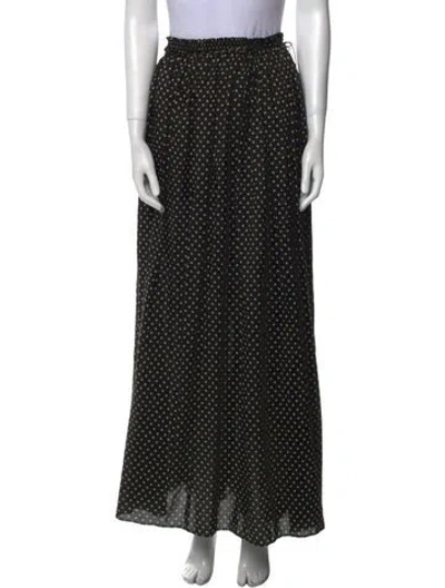 Pre-owned Matteau Polka Dot Print Long Skirt In Black