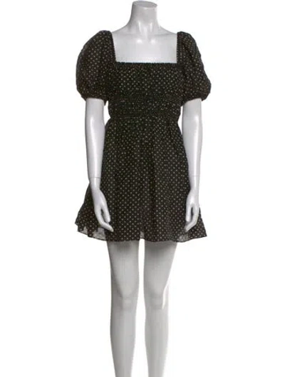 Pre-owned Matteau Polka Dot Print Mini Dress W/ Tags In Black