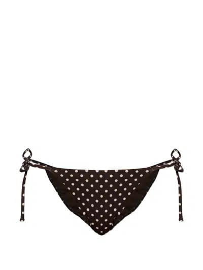 Matteau The String Polka-dot Recycled Bikini Briefs In Black