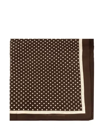 Matteau Polka-dot Silk Sarong In Brown