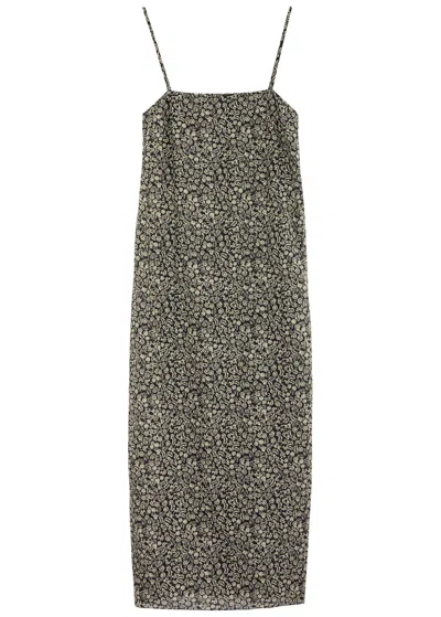 Matteau Printed Cotton-blend Midi Dress In Multicoloured