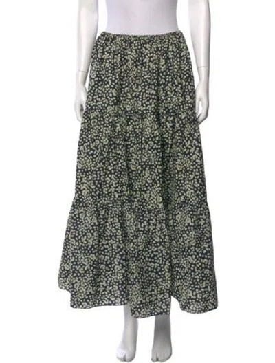 Pre-owned Matteau Printed Midi Length Skirt In Blue
