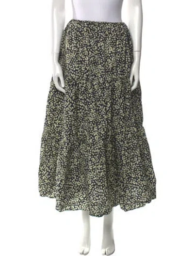 Pre-owned Matteau Printed Midi Length Skirt In Blue