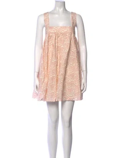 Pre-owned Matteau Printed Mini Dress In Pink