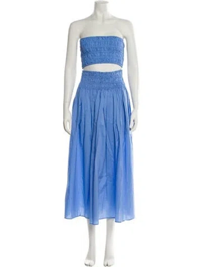 Pre-owned Matteau Printed Skirt Set In Blue