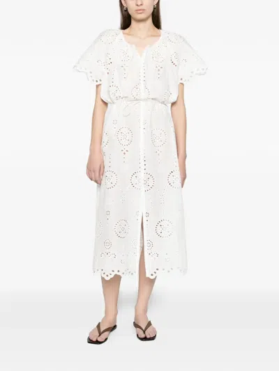 Matteau Relaxed Broderie Dress In White