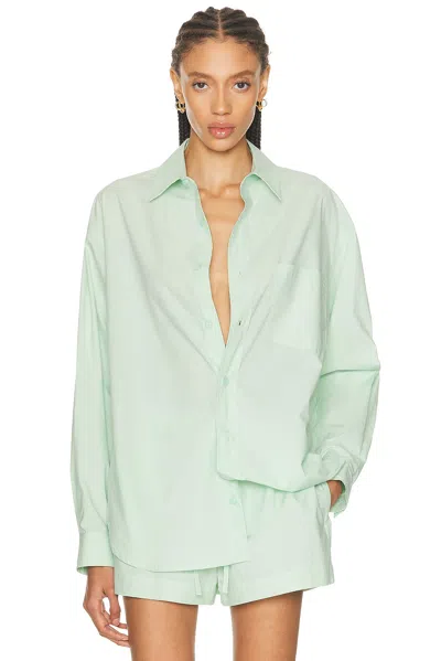 Matteau Relaxed Button Down Top In Green