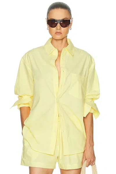 Matteau Relaxed Button Down Top In Yellow