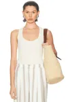 Matteau Ribbed Viscose Jersey Tank Top In Ivory