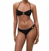 Matteau Black Bandeau Ring Bikini Top In Black