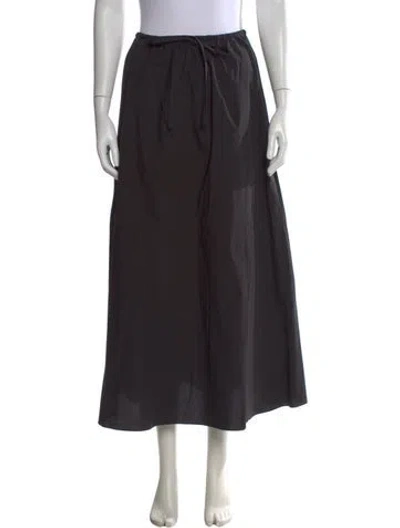 Pre-owned Matteau Ruffle Embellishment Long Skirt In Black