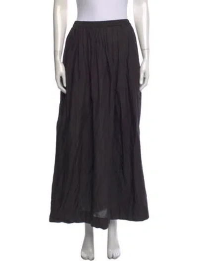 Pre-owned Matteau Ruffle Embellishment Long Skirt In Black