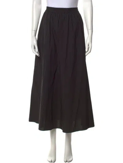 Pre-owned Matteau Ruffle Embellishment Long Skirt In Black