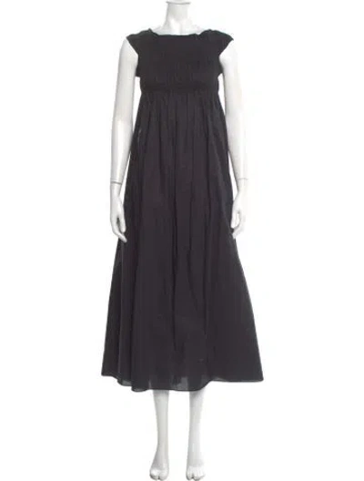 Pre-owned Matteau Scoop Neck Long Dress In Gray