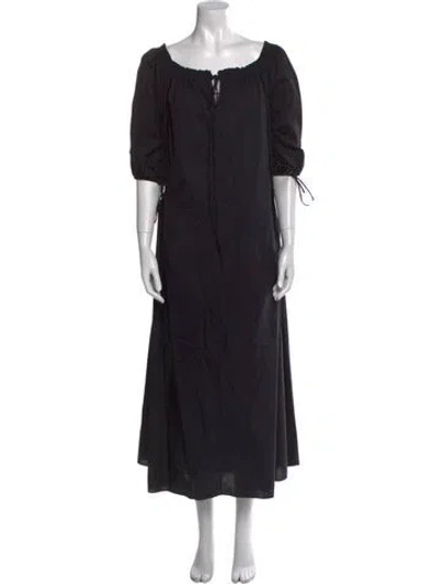 Pre-owned Matteau Scoop Neck Long Dress In Multi