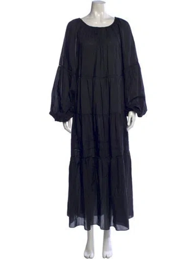 Pre-owned Matteau Scoop Neck Long Dress W/ Tags In Blue