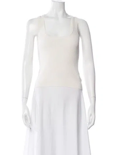 Pre-owned Matteau Scoop Neck Sleeveless Top In Black