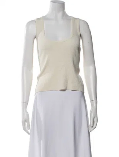 Pre-owned Matteau Scoop Neck Sleeveless Top In Neutral