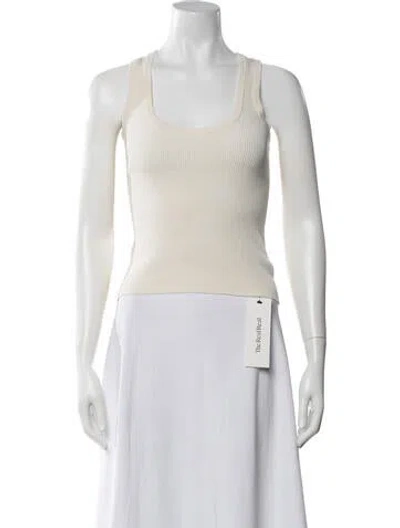 Pre-owned Matteau Scoop Neck Sleeveless Top In Neutrals
