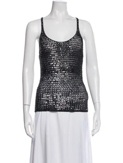 Pre-owned Matteau Scoop Neck Sleeveless Top In White