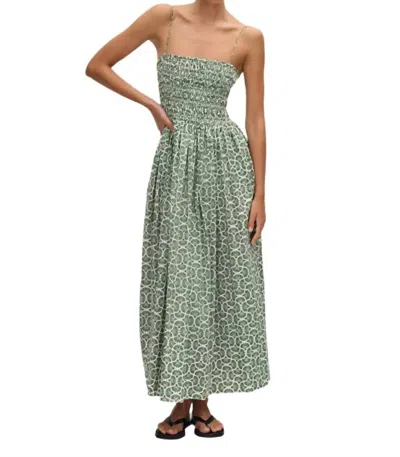 MATTEAU SHIRRED BODICE DRESS IN VETIVER