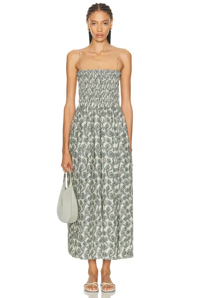 Matteau Shirred Bodice Dress In Multi