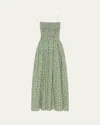 Matteau Shirred Bodice Dress In Vetiver In Green