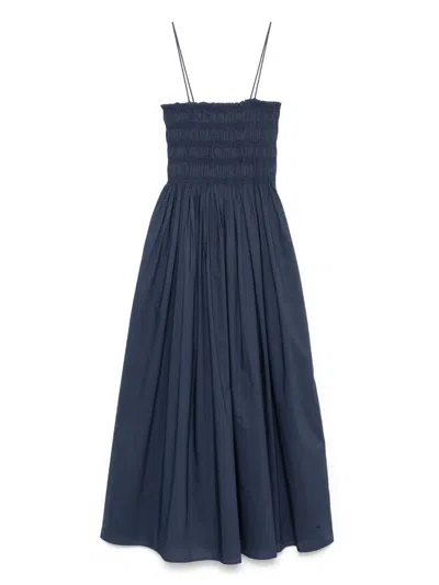 MATTEAU SHIRRED-BODICE MIDI DRESS