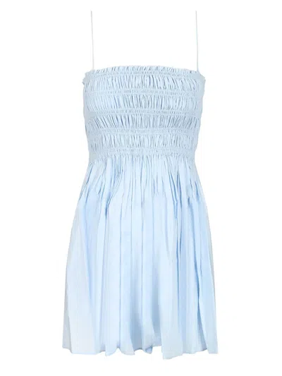 Matteau Shirred Bodice Mini Dress Dresses Light Blue