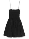 Matteau Black Shirred Bodice Minidress In Black
