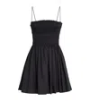 Matteau Black Shirred Bodice Minidress In Black
