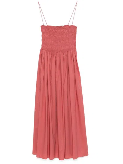 MATTEAU SHIRRED-PANEL MAXI DRESS