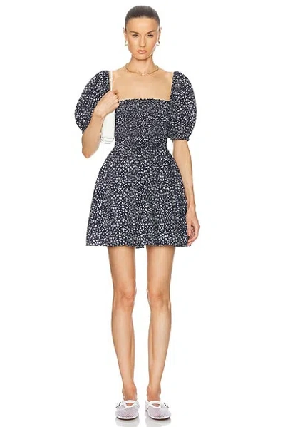 Matteau Shirred Peasant Mini Dress In Dandelion