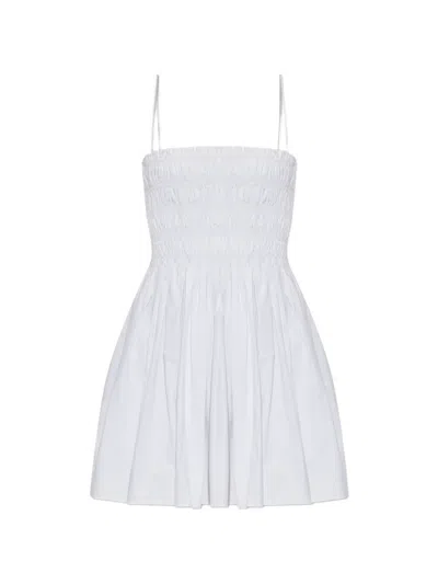 Matteau Shirred-bodice Mini Dress In Multi