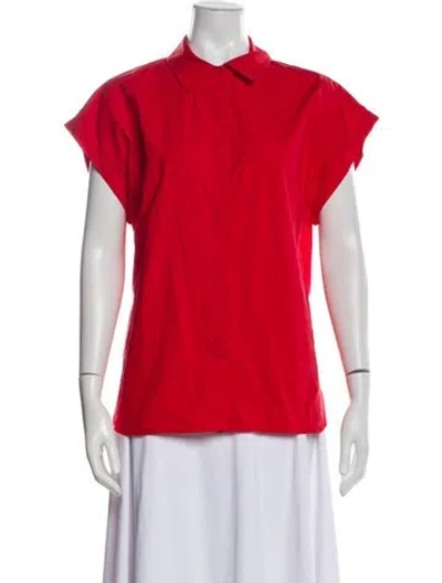 Pre-owned Matteau Short Sleeve Polo W/ Tags In Red