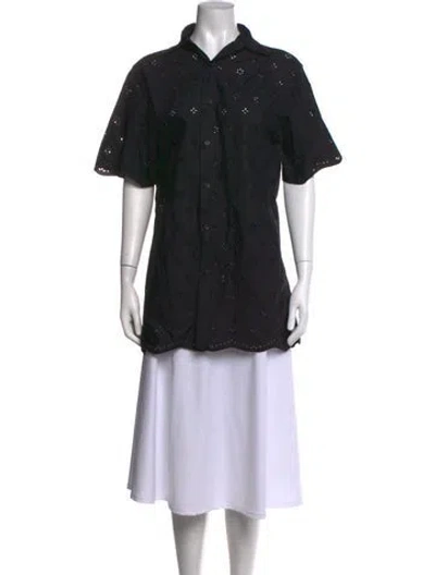 Pre-owned Matteau Short Sleeve Top In Black