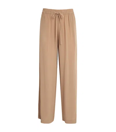 Matteau Silk Drawstring Trousers In Beige