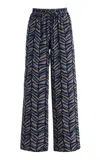 Matteau Silk Drawstring Trousers In Blue