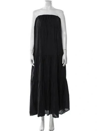 Pre-owned Matteau Silk Long Dress In Blue