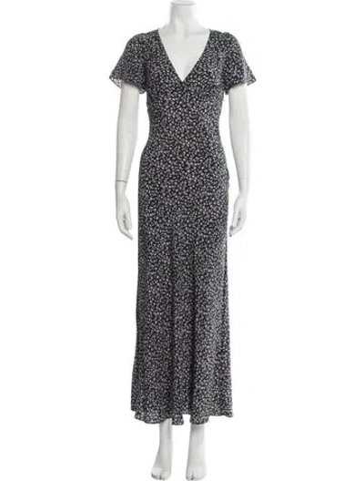 Pre-owned Matteau Silk Long Dress In Blue