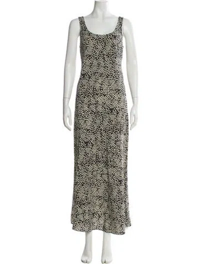 Pre-owned Matteau Silk Long Dress In Multi