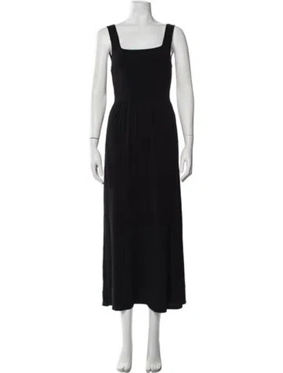 Pre-owned Matteau Silk Long Dress W/ Tags In Black